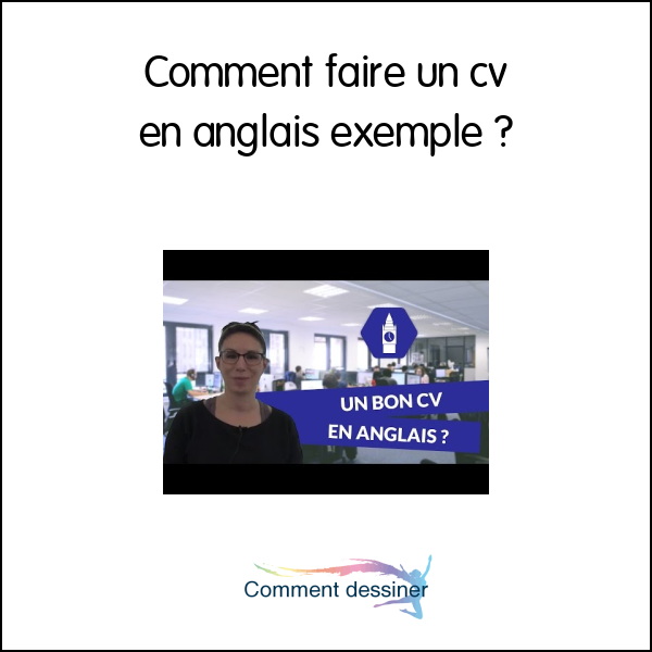 Comment faire un cv en anglais exemple